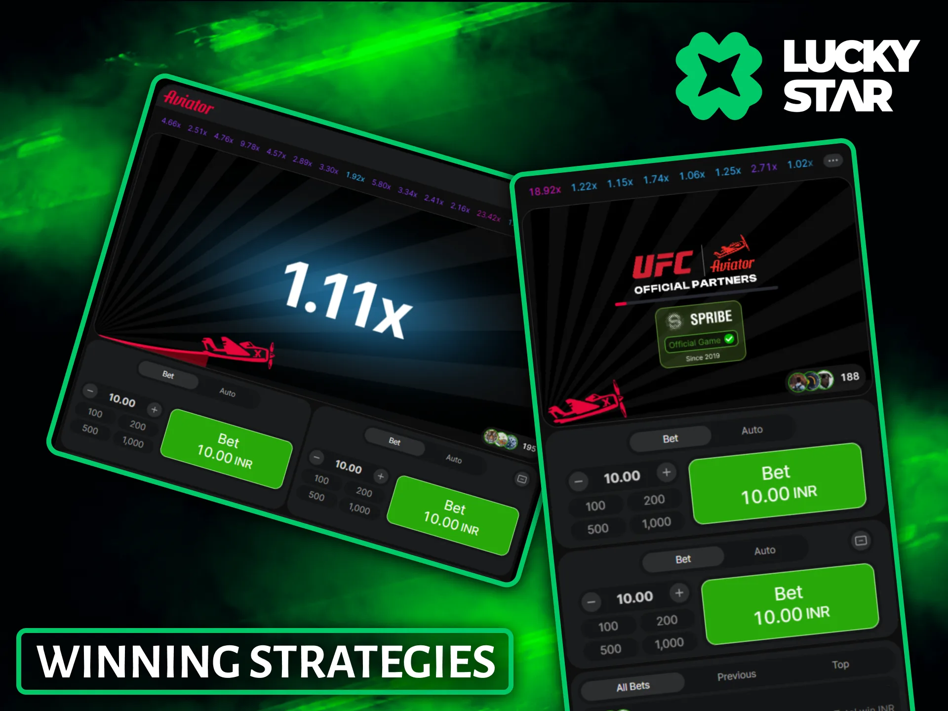 Use smart betting techniques and winning strategies when playing Aviator on Lucky Star.