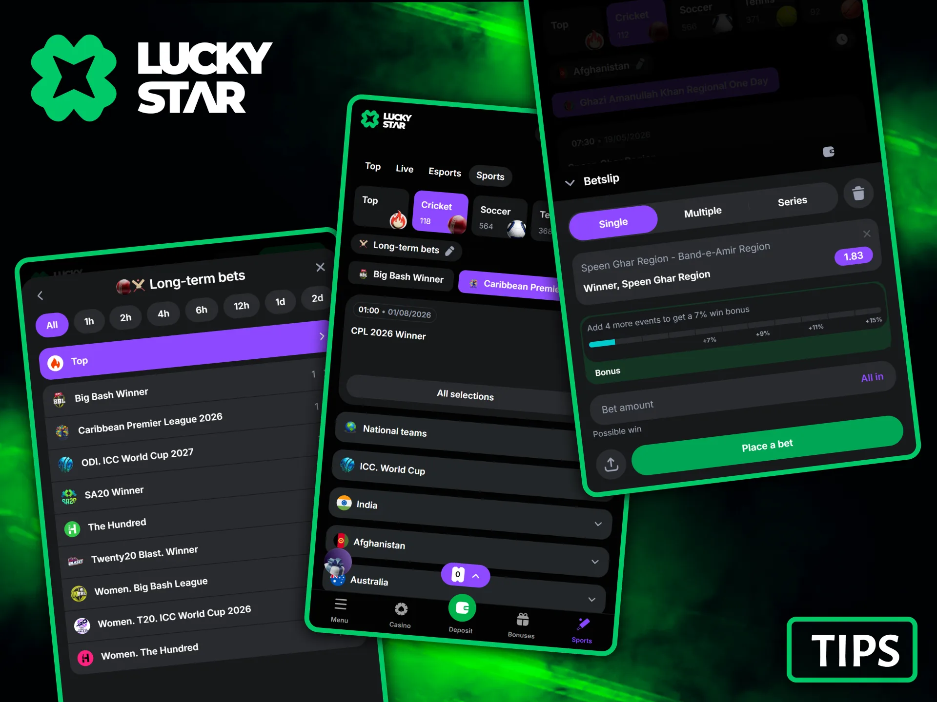 Create profitable betting combinations using analytical betting tips on Lucky Star.