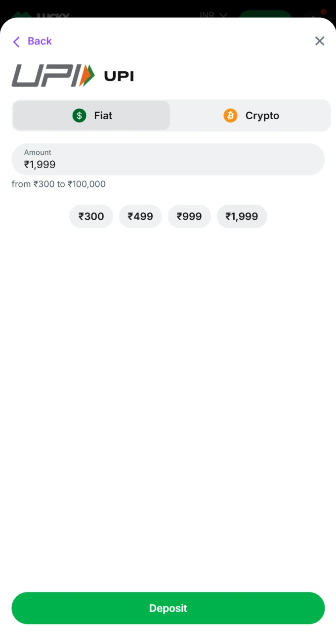 Enter your desired payment amount to securely top up your Lucky Star active account.