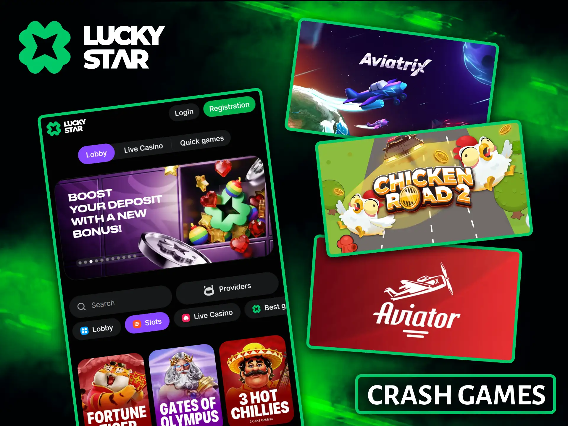 Lucky Star platform offers a popular selection of exciting crash games for online players.