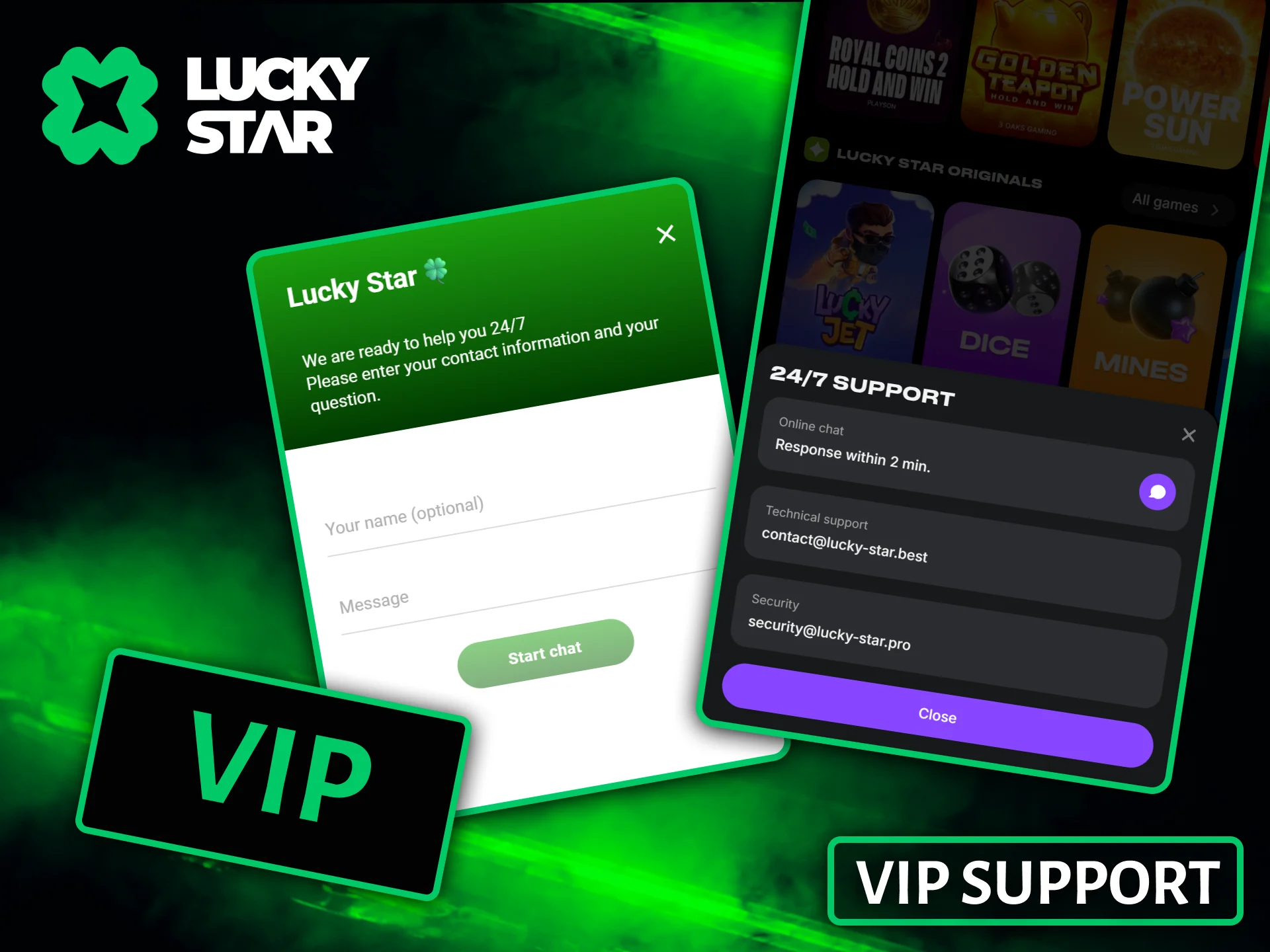 Loyalty program members receive priority assistance through personalized VIP support at Lucky Star.